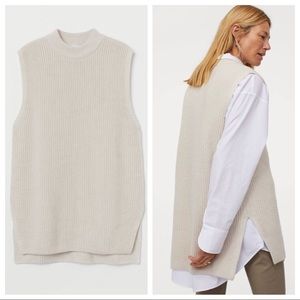 Nwt Hm Oversized Knit Sweater Vest 